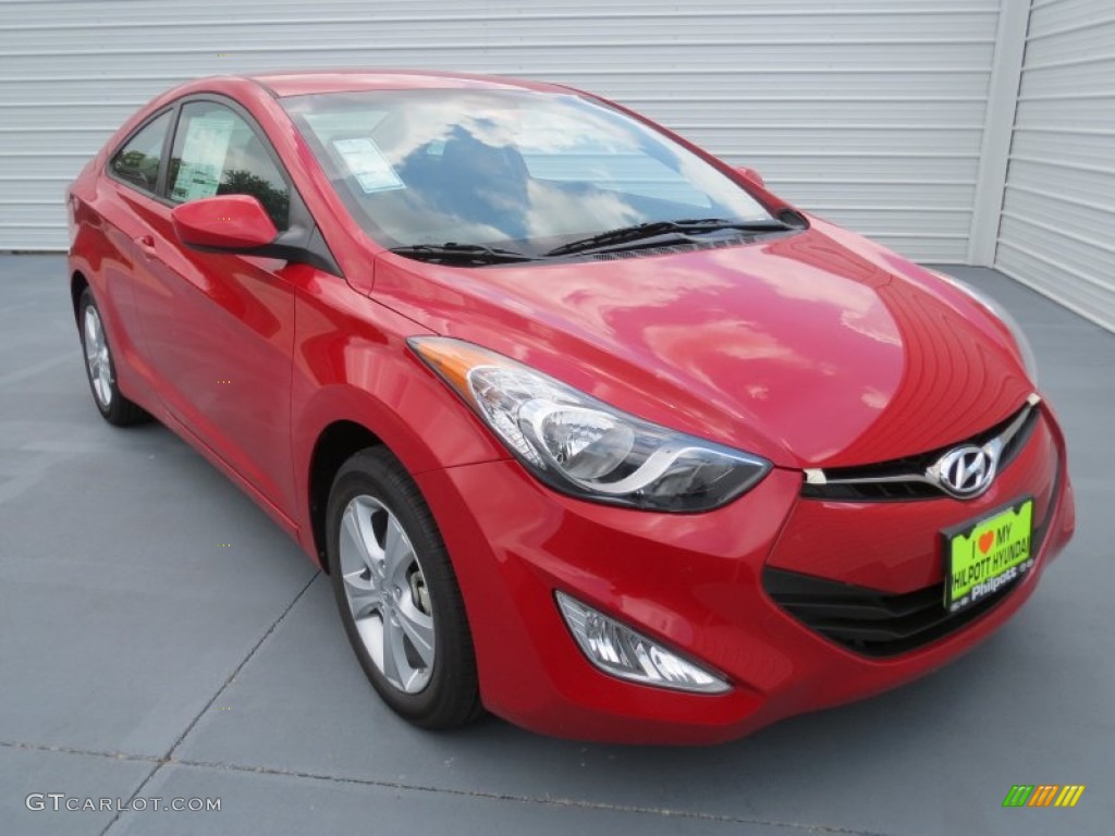 2013 Elantra Coupe GS - Volcanic Red / Gray photo #1