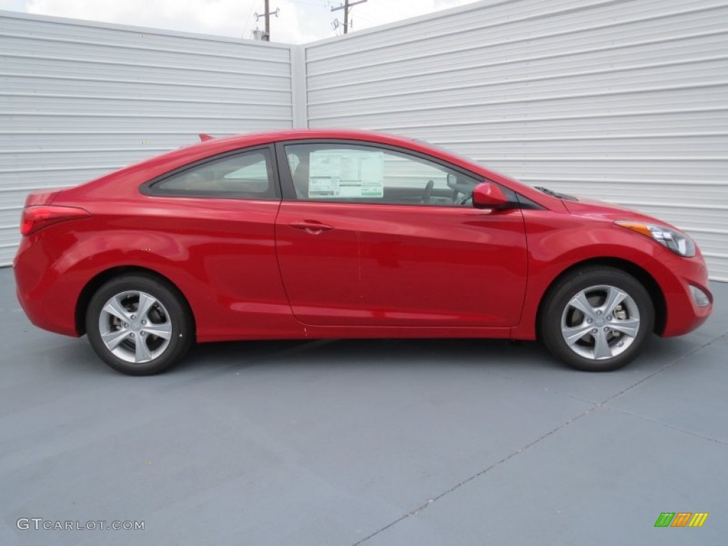2013 Elantra Coupe GS - Volcanic Red / Gray photo #2
