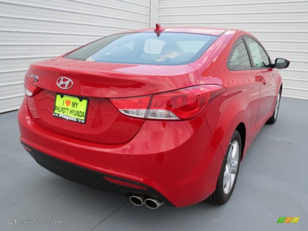 2013 Elantra Coupe GS - Volcanic Red / Gray photo #3