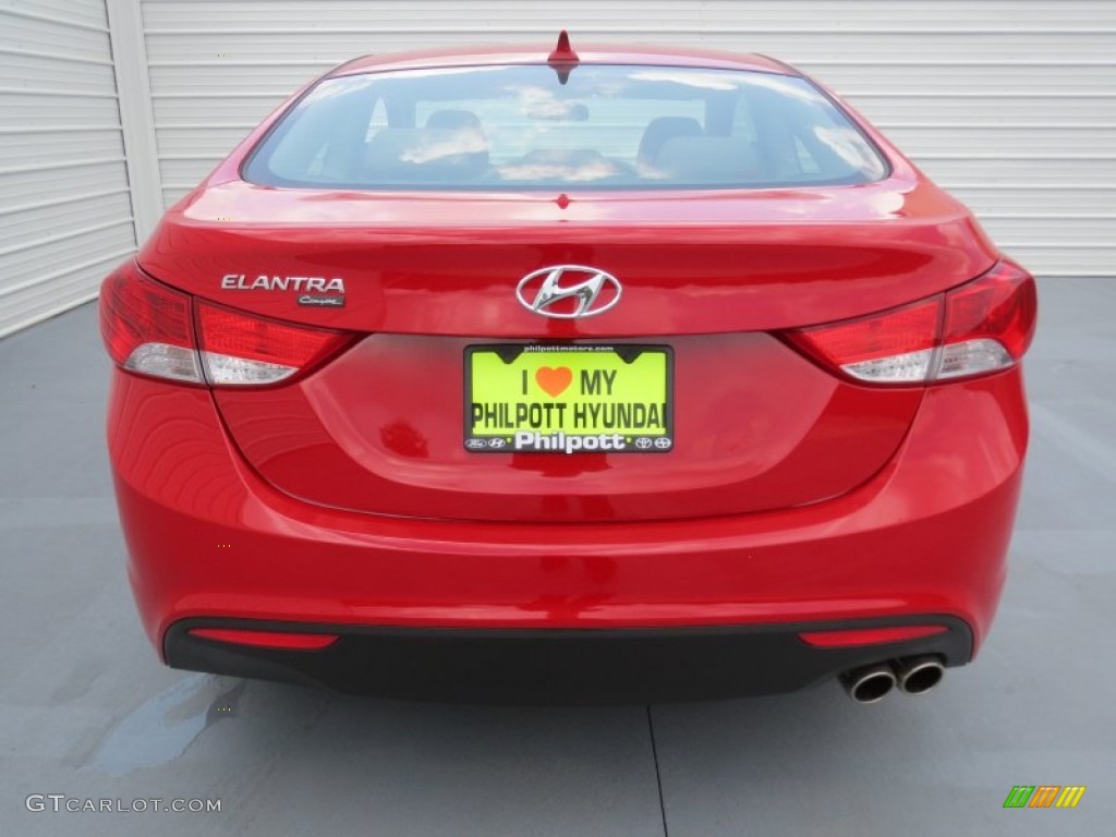 2013 Elantra Coupe GS - Volcanic Red / Gray photo #4