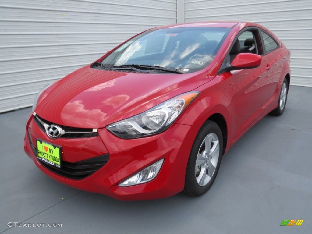 2013 Elantra Coupe GS - Volcanic Red / Gray photo #6