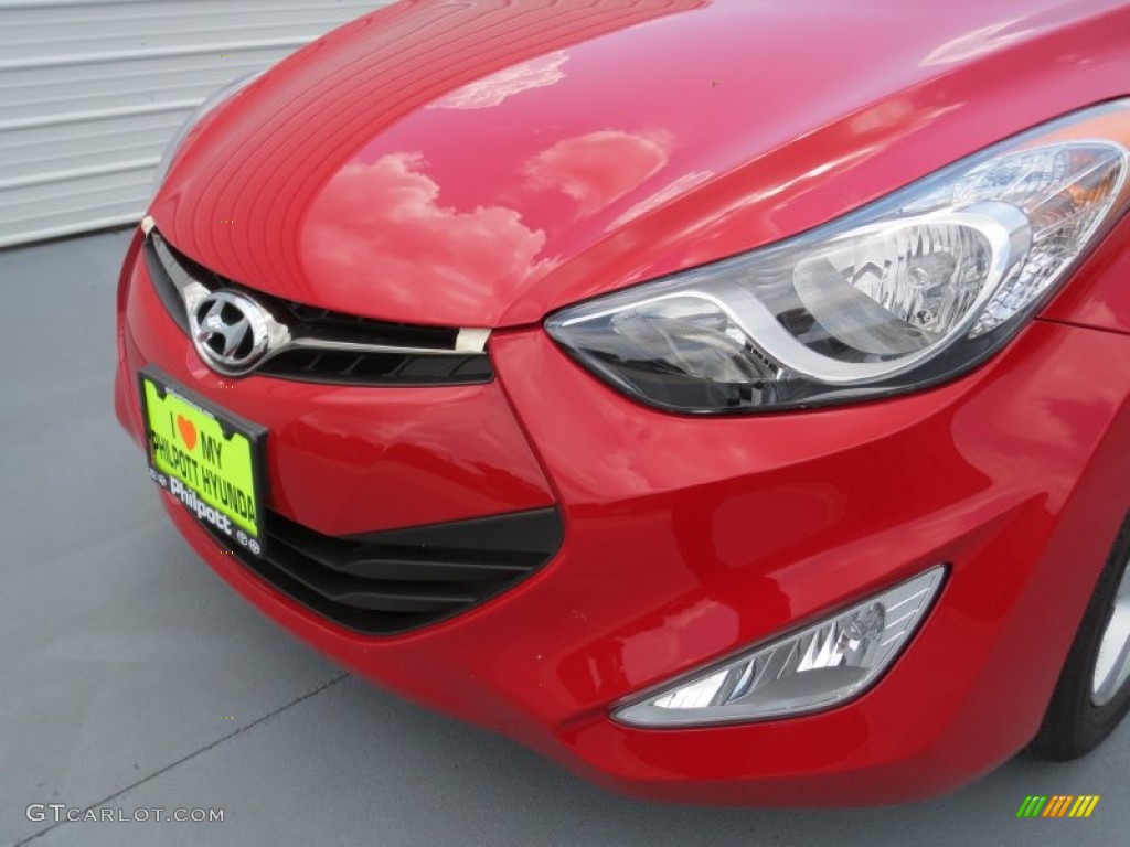 2013 Elantra Coupe GS - Volcanic Red / Gray photo #9