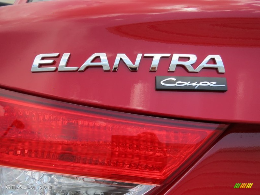 2013 Elantra Coupe GS - Volcanic Red / Gray photo #13