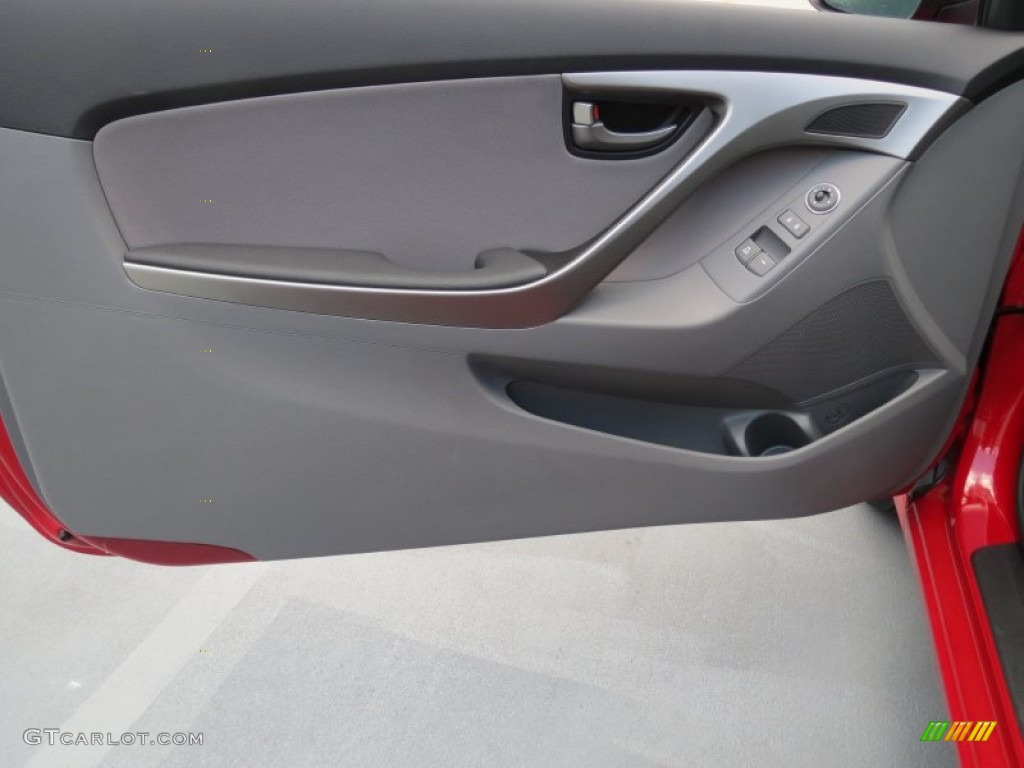 2013 Elantra Coupe GS - Volcanic Red / Gray photo #18