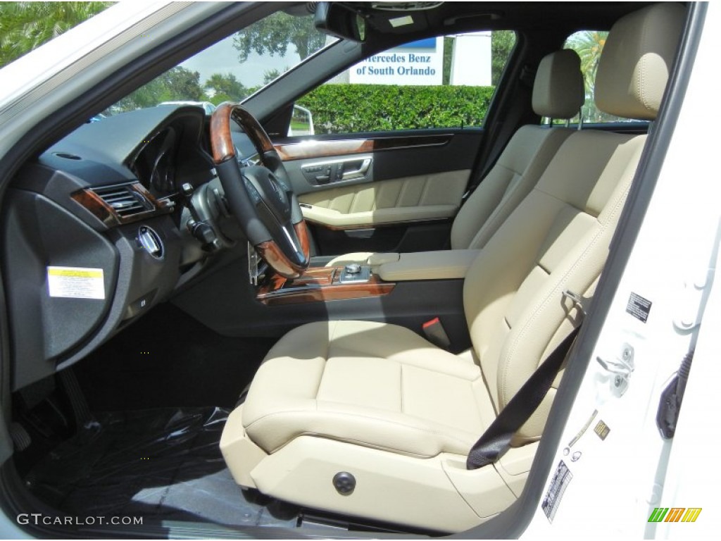 Almond Interior 2013 Mercedes-Benz E 350 Sedan Photo #69126788