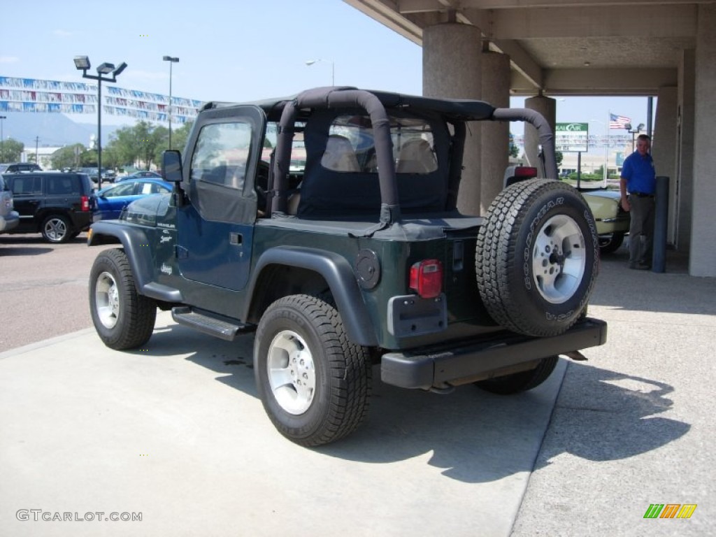 2000 Wrangler Sport 4x4 - Forest Green Pearl / Camel photo #6