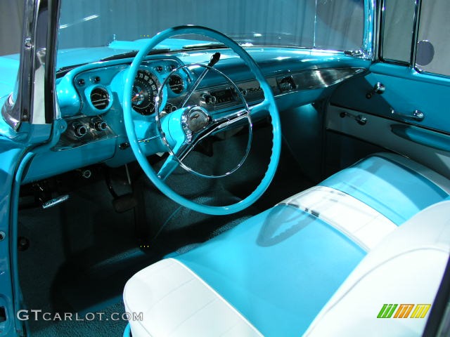 1957 Bel Air Convertible - Turquoise / Turquoise photo #6