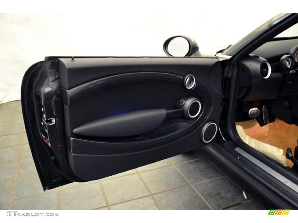 2013 Mini Cooper S Roadster Carbon Black Door Panel Photo #69131393