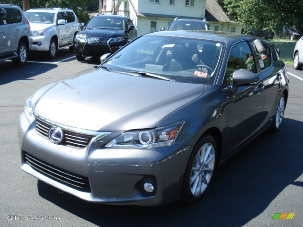 2012 CT 200h Hybrid Premium - Nebula Gray Pearl / Black photo #2