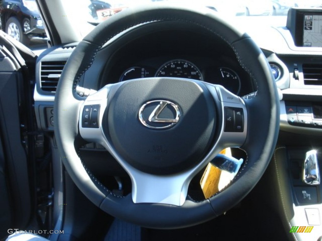 2012 CT 200h Hybrid Premium - Nebula Gray Pearl / Black photo #17