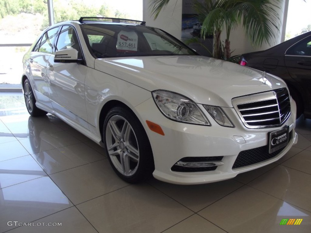 2013 E 350 Sedan - Diamond White Metallic / Black photo #1