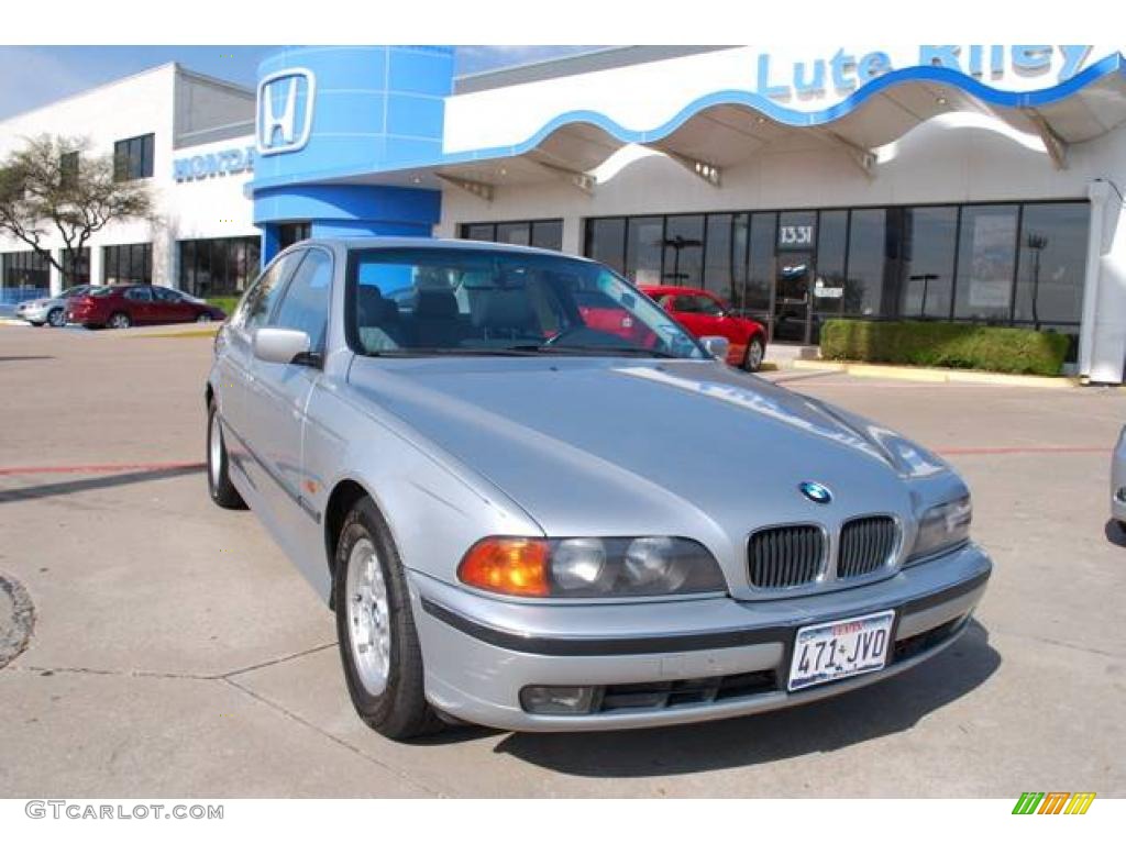 1998 5 Series 528i Sedan - Arctic Silver Metallic / Grey photo #1