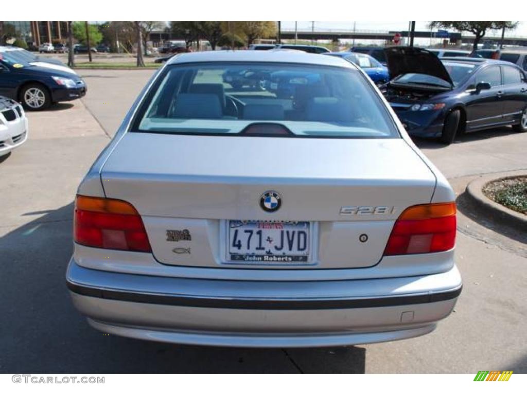 1998 5 Series 528i Sedan - Arctic Silver Metallic / Grey photo #6