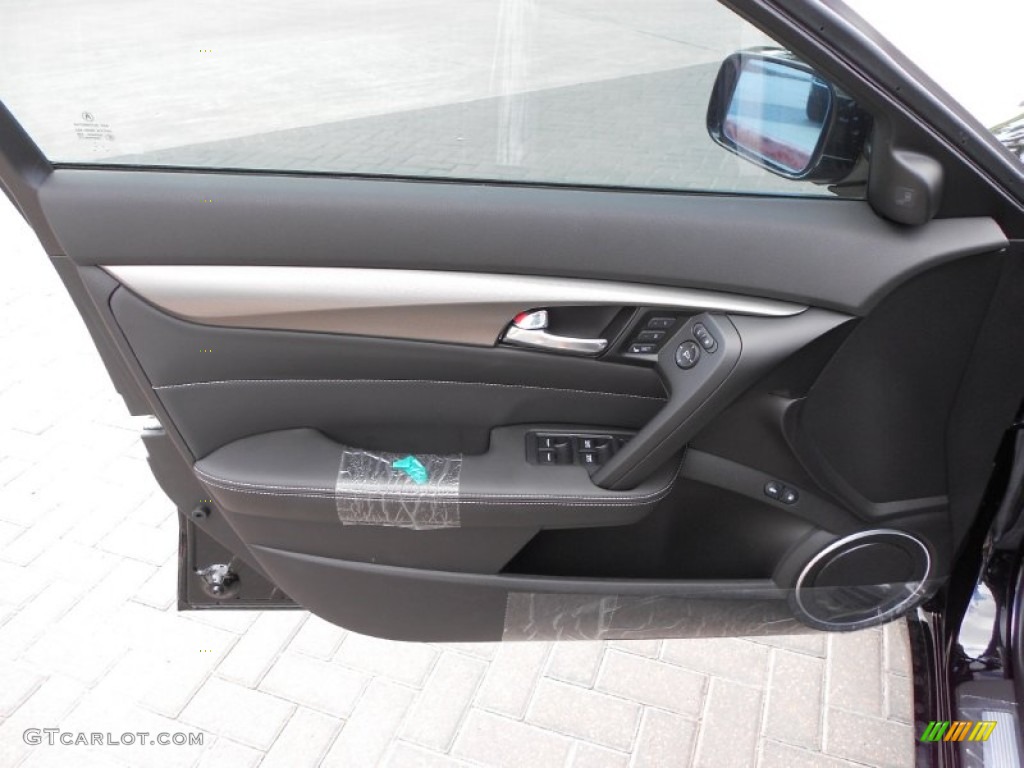 2012 Acura TL 3.7 SH-AWD Advance Ebony Door Panel Photo #69137138