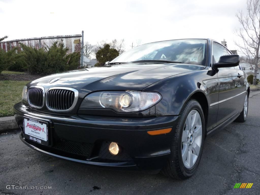 2006 3 Series 325i Coupe - Jet Black / Black photo #12