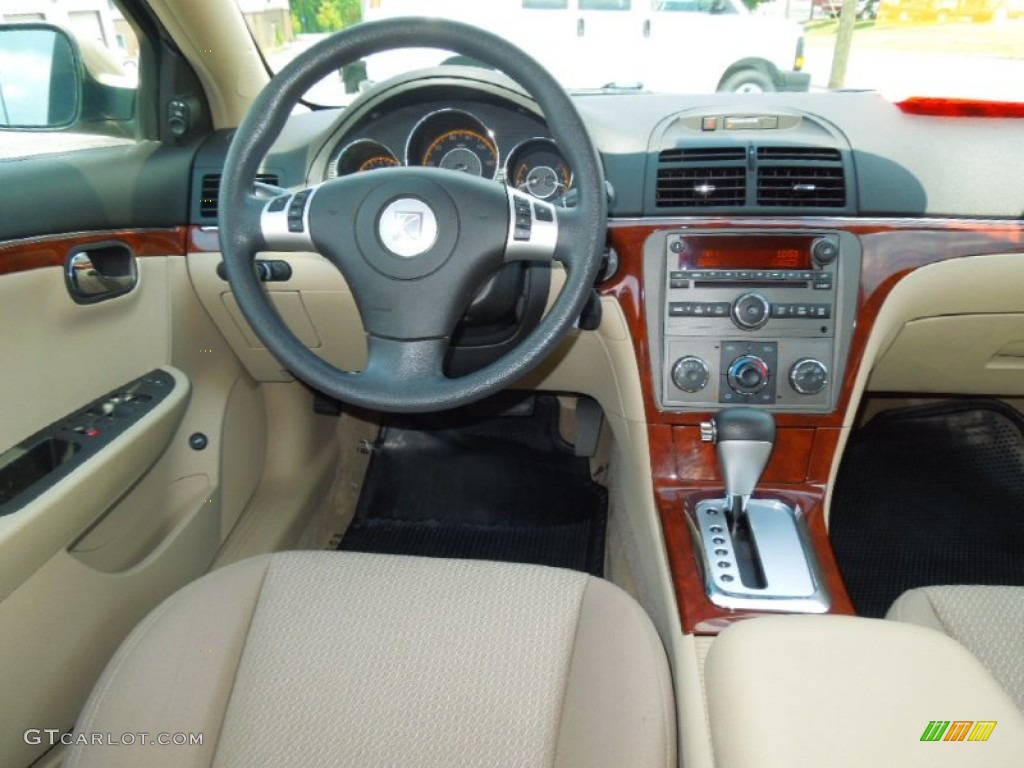 2008 Saturn Aura XE 3.5 Tan Dashboard Photo #69138224