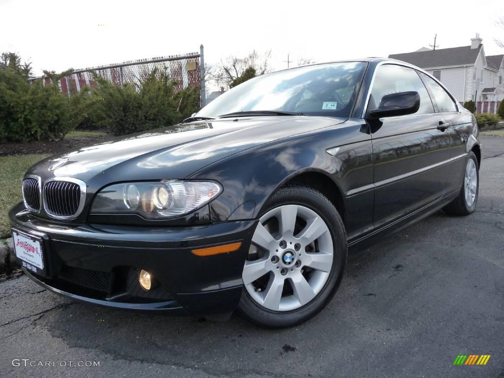 2006 3 Series 325i Coupe - Jet Black / Black photo #16