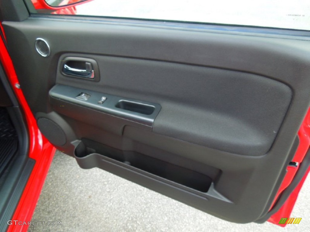 2012 Chevrolet Colorado LT Extended Cab Ebony Door Panel Photo #69138926