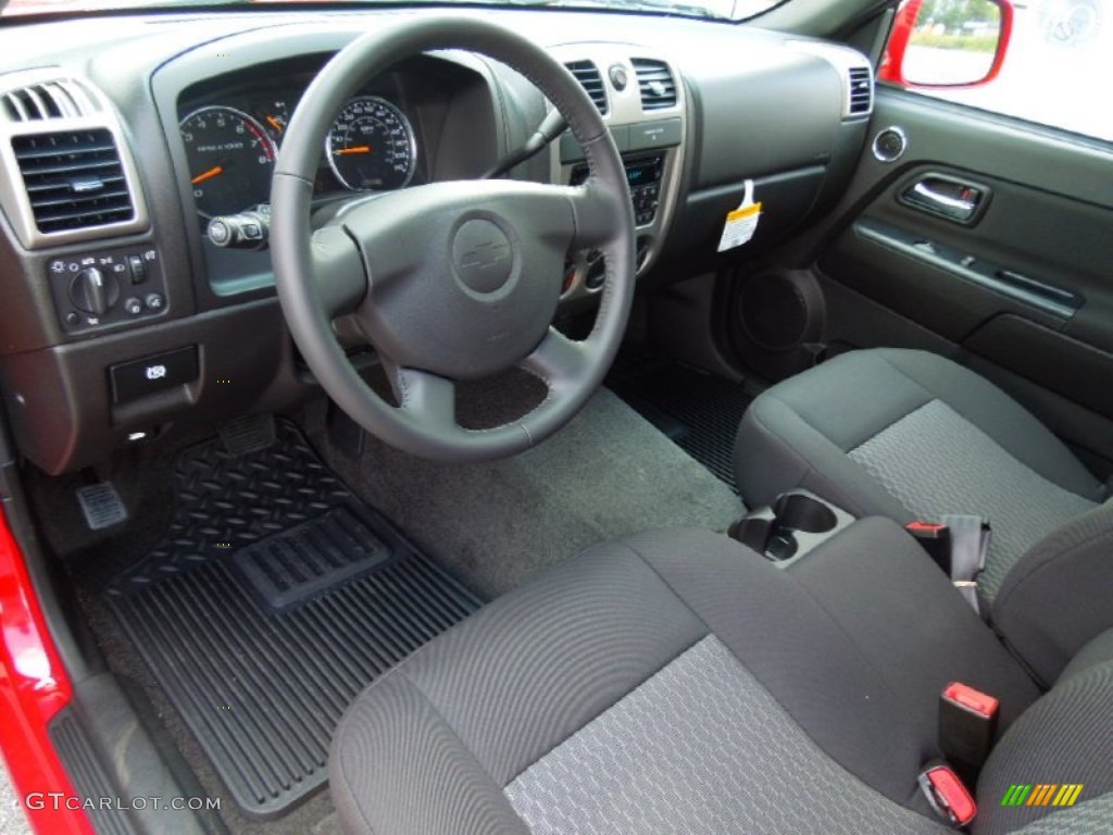 Ebony Interior 2012 Chevrolet Colorado LT Extended Cab Photo #69138953