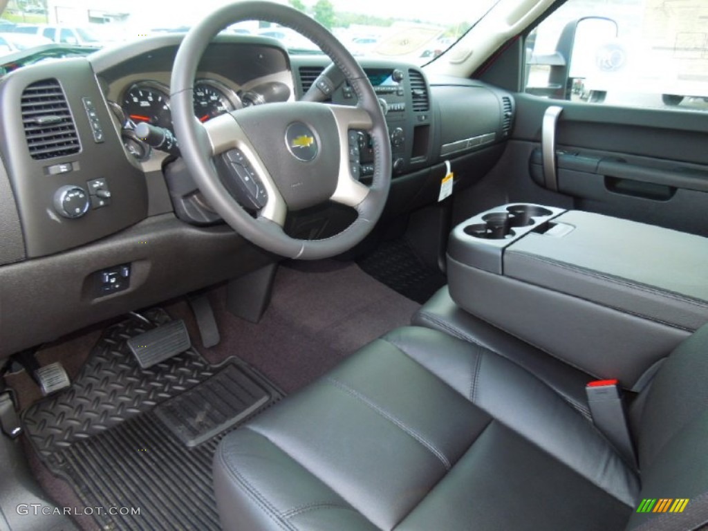 Ebony Interior 2013 Chevrolet Silverado 2500HD LT Extended Cab 4x4 Photo #69139418