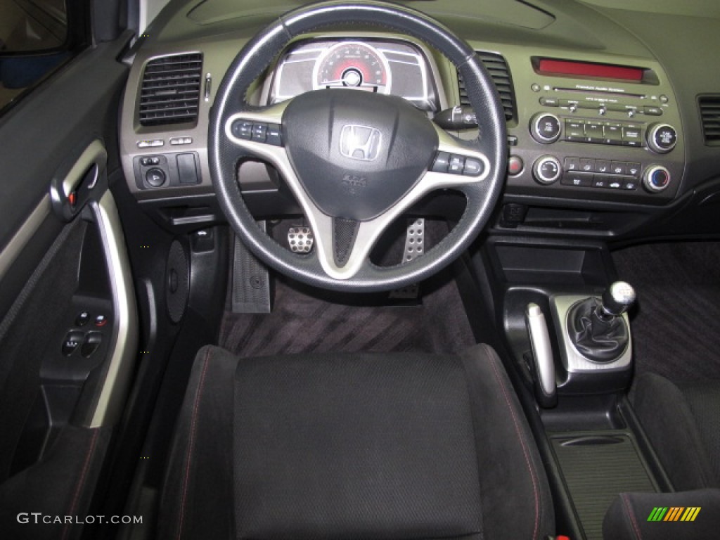 2006 Honda Civic Si Coupe Black Dashboard Photo #69139745