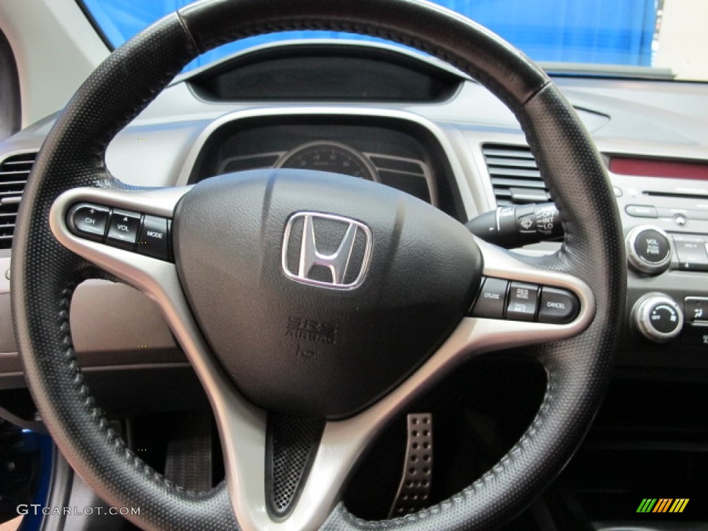 2006 Honda Civic Si Coupe Black Steering Wheel Photo #69139823