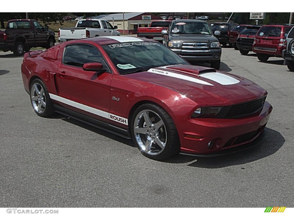 Red Candy Metallic 2011 Ford Mustang Roush Stage 2 Coupe Exterior Photo #69140585