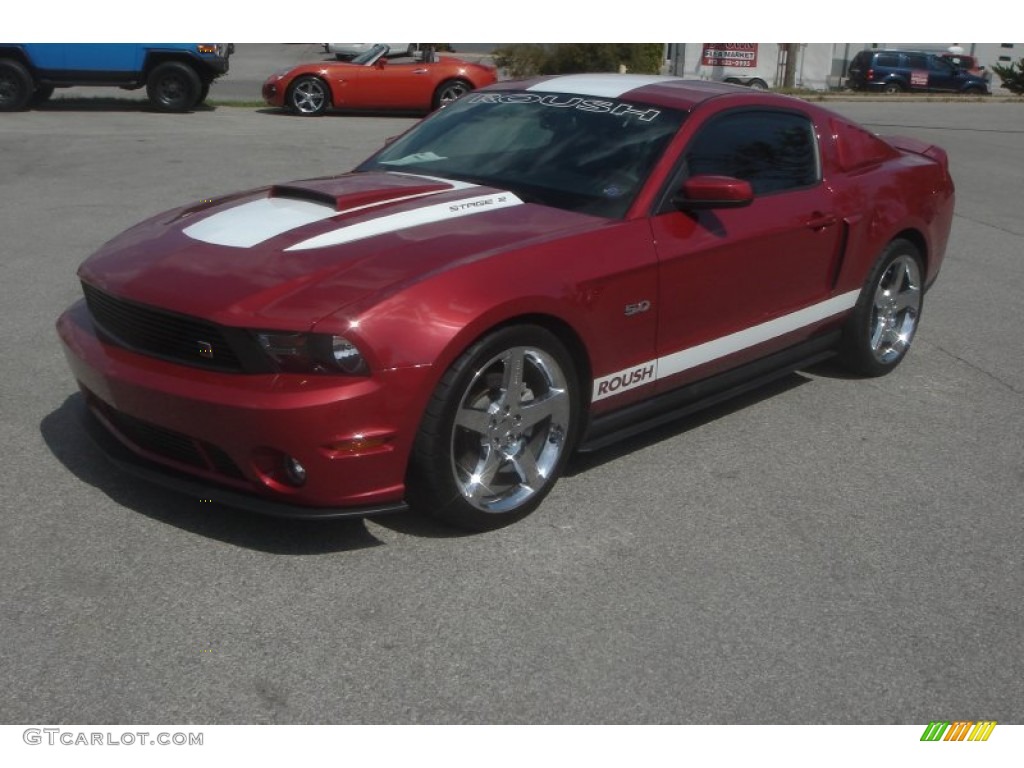 2011 Mustang Roush Stage 2 Coupe - Red Candy Metallic / Charcoal Black photo #50