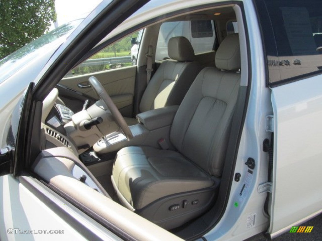 2009 Murano SL AWD - Glacier Pearl / Beige photo #13