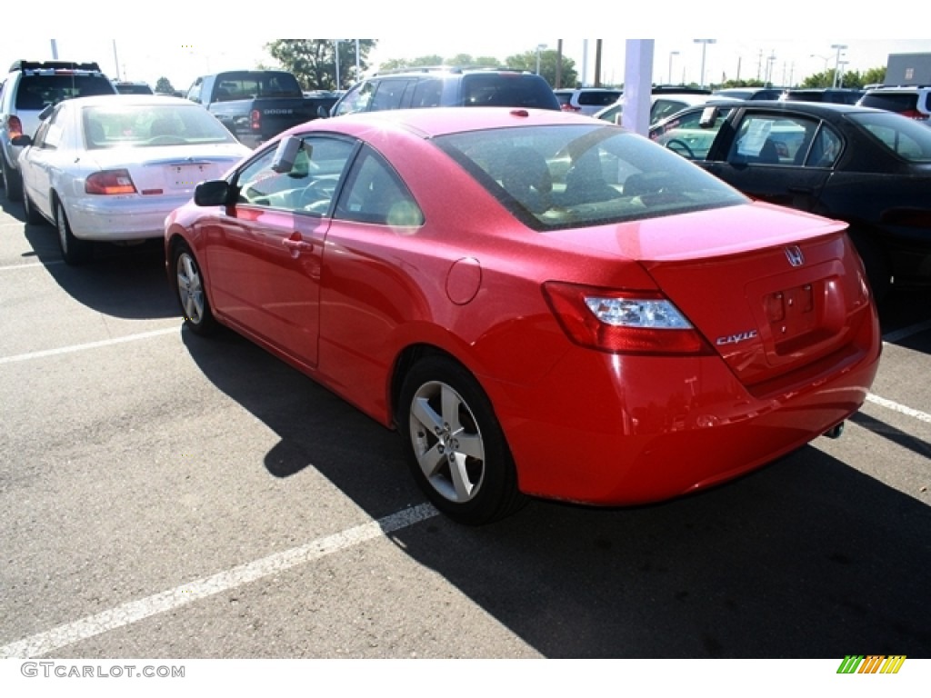 2008 Civic EX-L Coupe - Rallye Red / Black photo #3