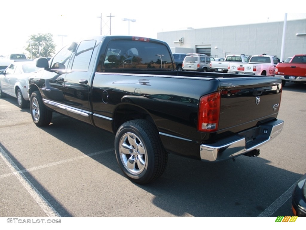 2005 Ram 1500 Laramie Quad Cab 4x4 - Black / Dark Slate Gray photo #3