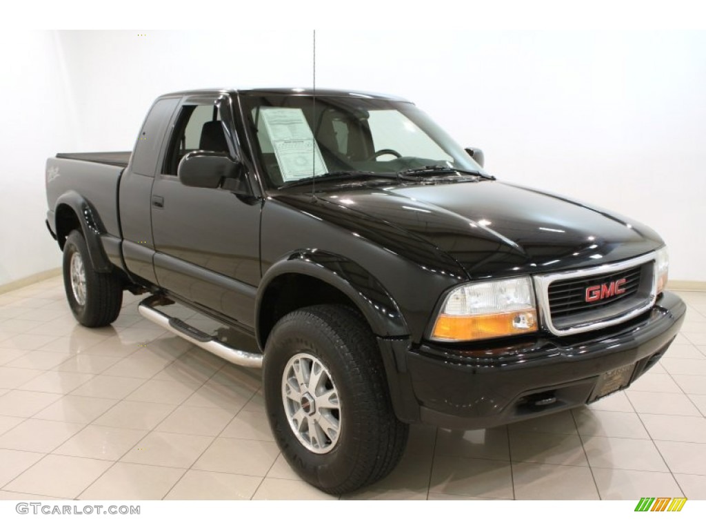 Onyx Black 2003 GMC Sonoma SLS Extended Cab 4x4 Exterior Photo #69144464