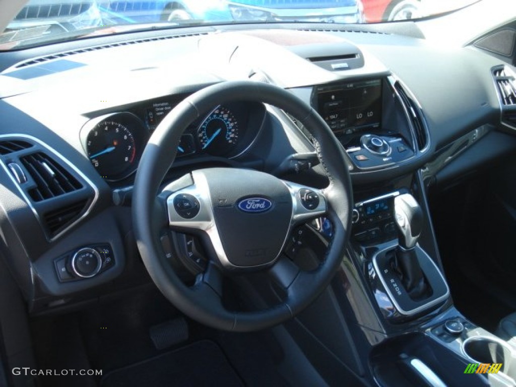 2013 Ford Escape Titanium 2.0L EcoBoost 4WD Charcoal Black Dashboard Photo #69146429