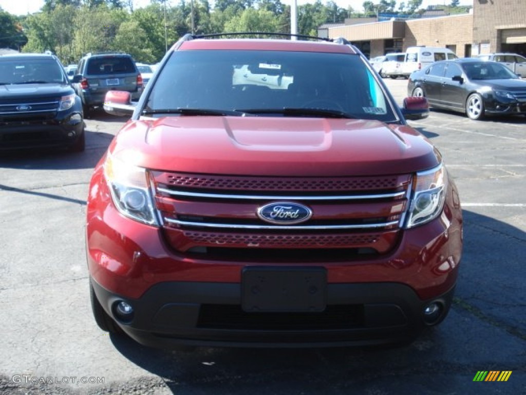 2013 Explorer Limited 4WD - Ruby Red Metallic / Charcoal Black photo #2