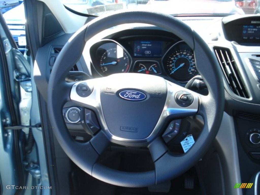 2013 Ford Escape SE 1.6L EcoBoost 4WD Medium Light Stone Steering Wheel Photo #69146732