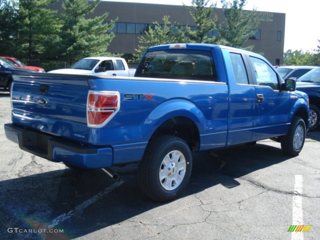 2012 F150 STX SuperCab 4x4 - Blue Flame Metallic / Steel Gray photo #6