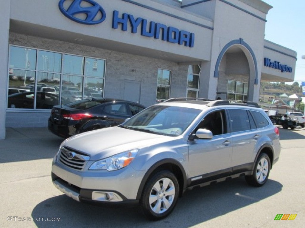 2011 Outback 2.5i Limited Wagon - Steel Silver Metallic / Off Black photo #1