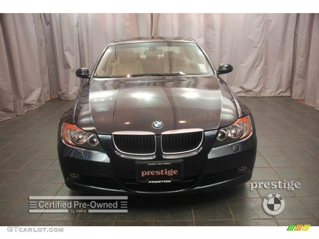 2007 3 Series 328xi Sedan - Monaco Blue Metallic / Beige photo #6