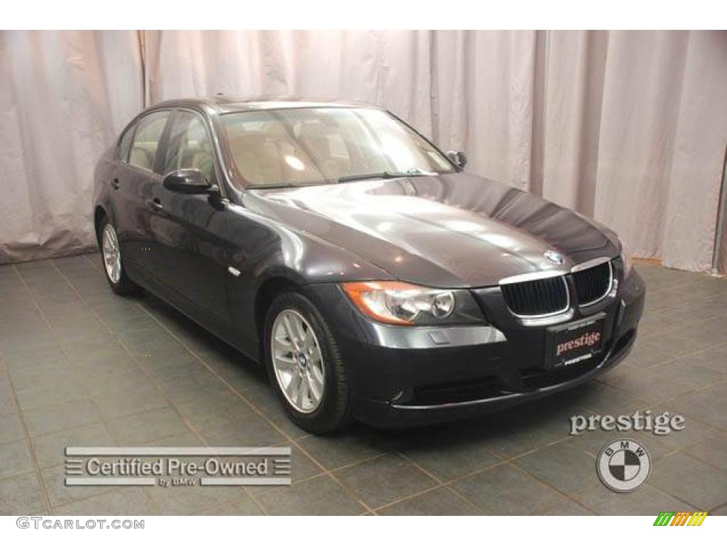 2007 3 Series 328xi Sedan - Monaco Blue Metallic / Beige photo #7