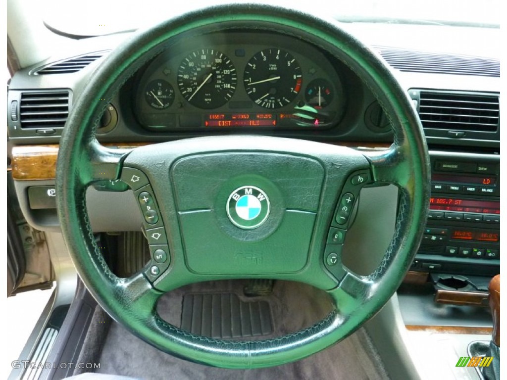 1995 BMW 7 Series 740iL Sedan Gray Steering Wheel Photo #69151021
