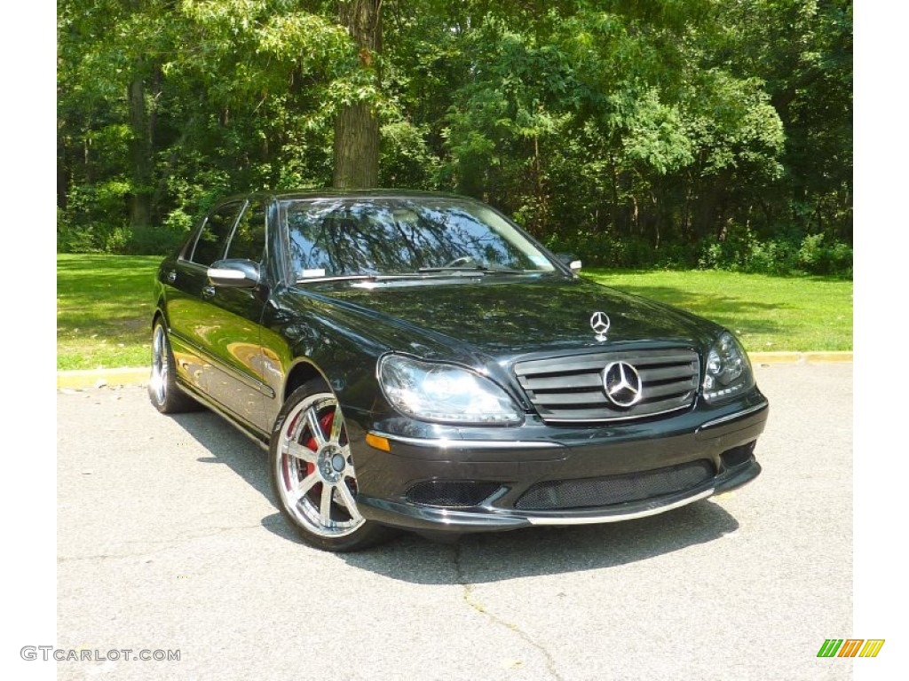 2003 S 55 AMG Sedan - Black / Charcoal photo #1