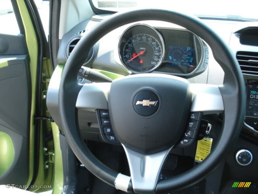 2013 Chevrolet Spark LT Green/Green Steering Wheel Photo #69154585
