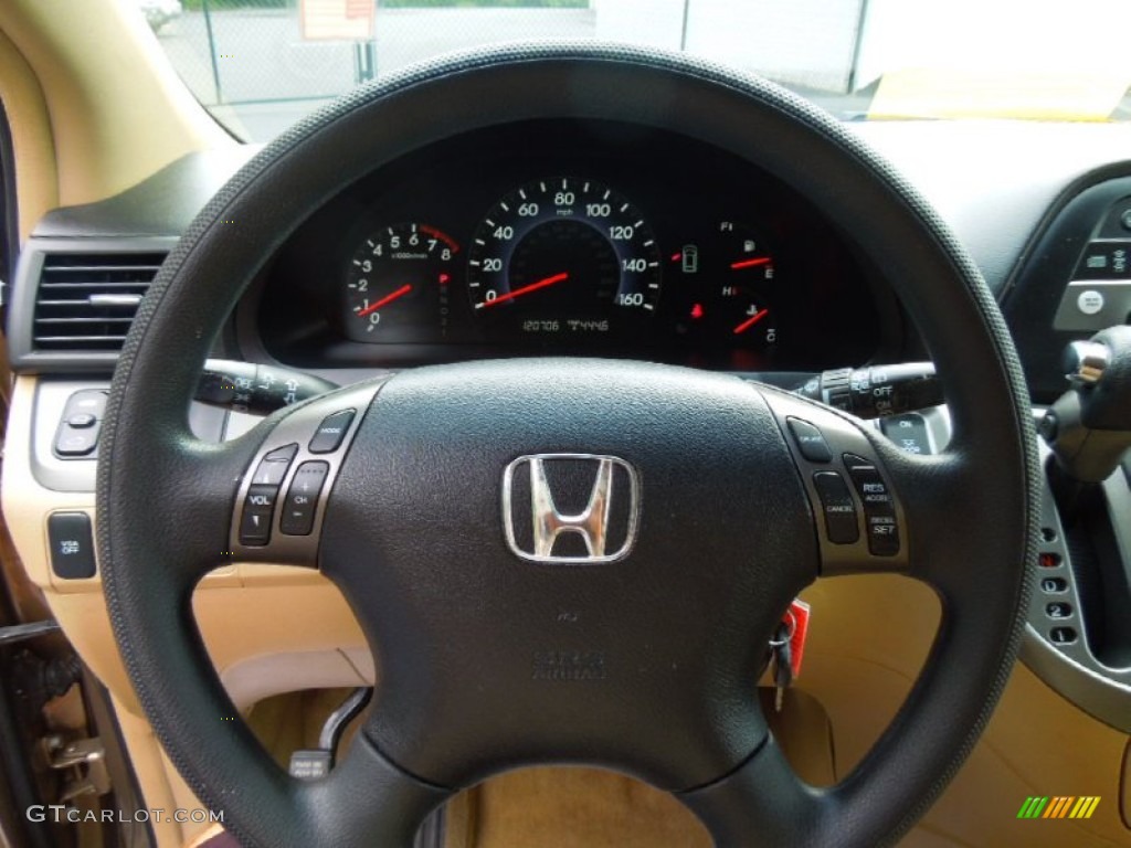 2005 Honda Odyssey EX-L Ivory Steering Wheel Photo #69154684