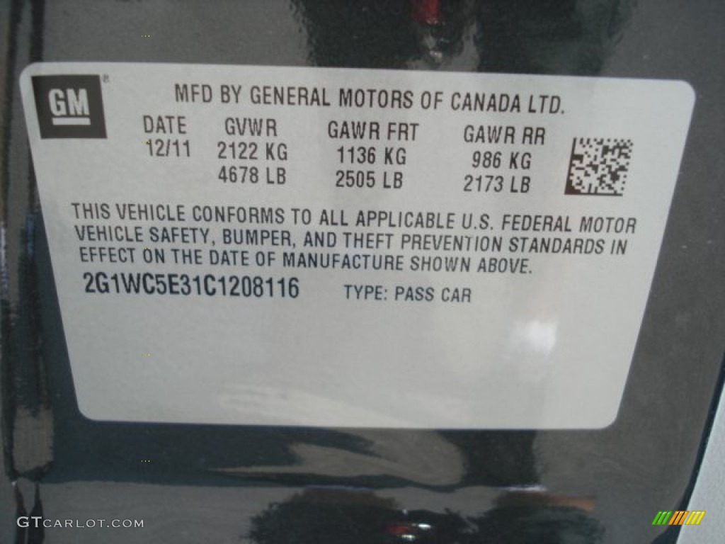 2012 Impala LTZ - Ashen Gray Metallic / Gray photo #20