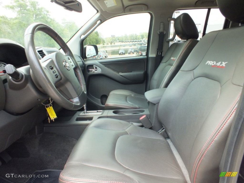 Pro 4X Graphite/Red Interior 2011 Nissan Frontier Pro-4X Crew Cab 4x4 Photo #69156025