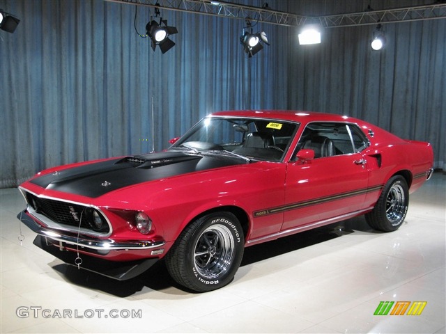 1969 Mustang Mach 1 - Red / Black photo #1