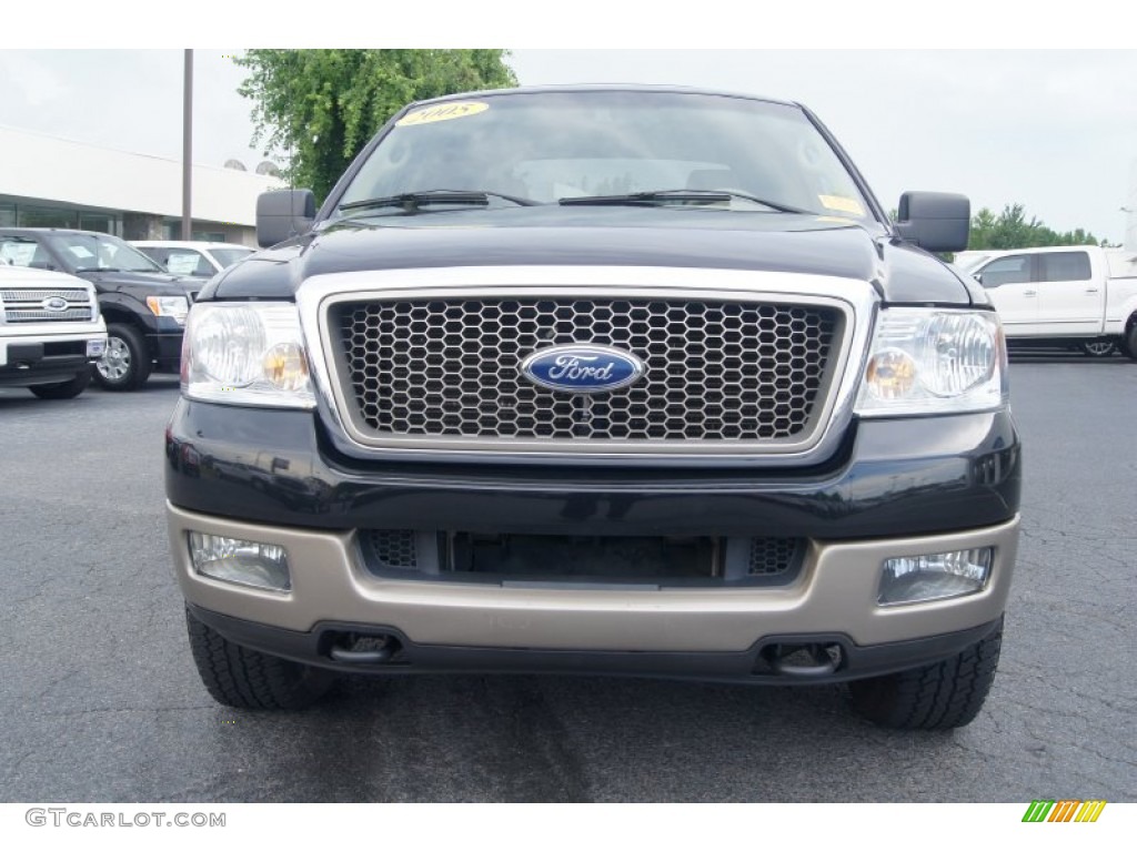 2005 F150 Lariat SuperCrew 4x4 - Black / Tan photo #7