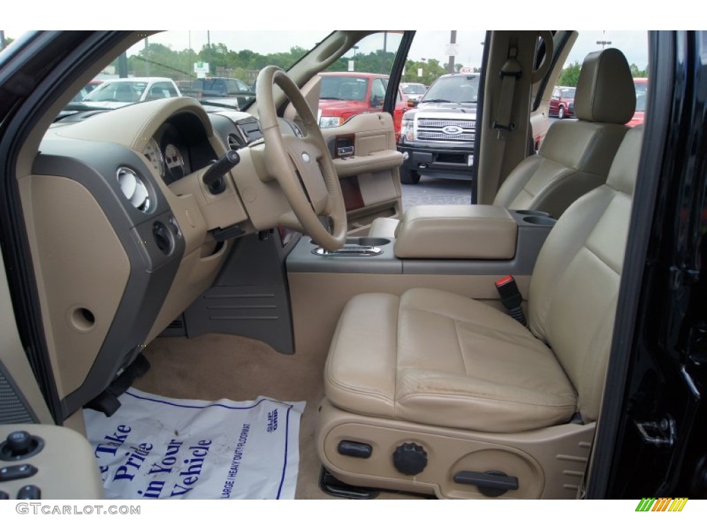 2005 F150 Lariat SuperCrew 4x4 - Black / Tan photo #9