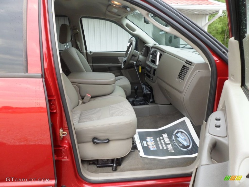 2007 Ram 3500 SLT Quad Cab 4x4 Dually - Inferno Red Crystal Pearl / Khaki photo #23