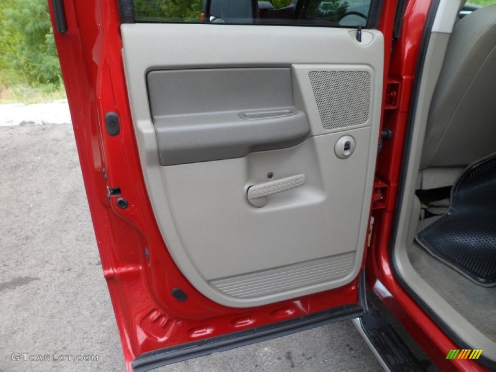 2007 Ram 3500 SLT Quad Cab 4x4 Dually - Inferno Red Crystal Pearl / Khaki photo #24